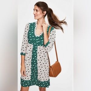 Boden Mollie Azalea Dress Green Pink Floral Sz 10 $138